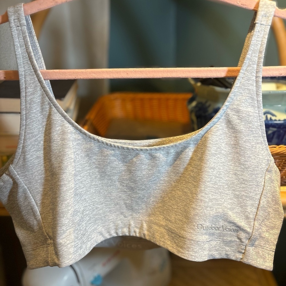 Outdoor Voices Double Time Bra in‎ Dove - Picture 4 of 7